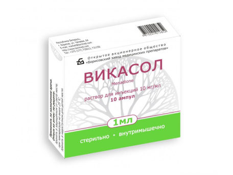 Викасол, раствор